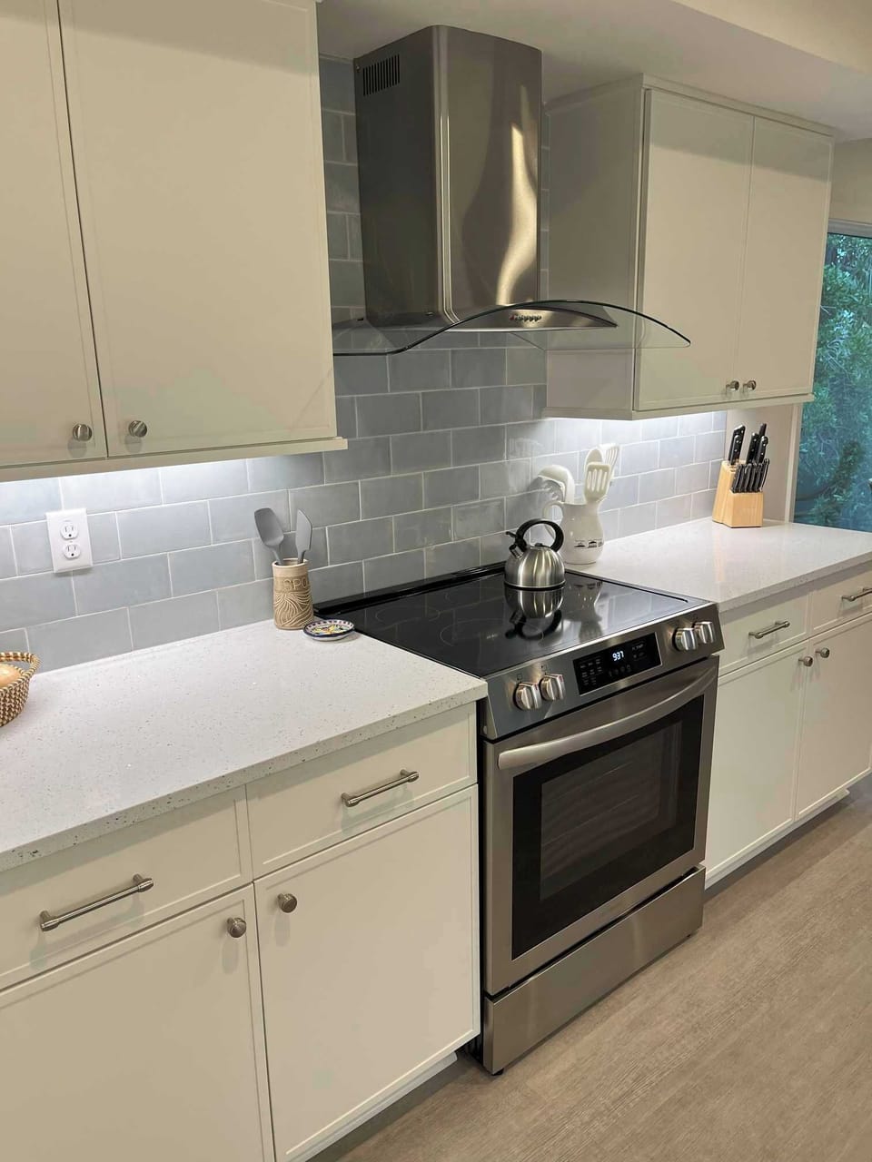 Kitchen with new appliances and cabinetry