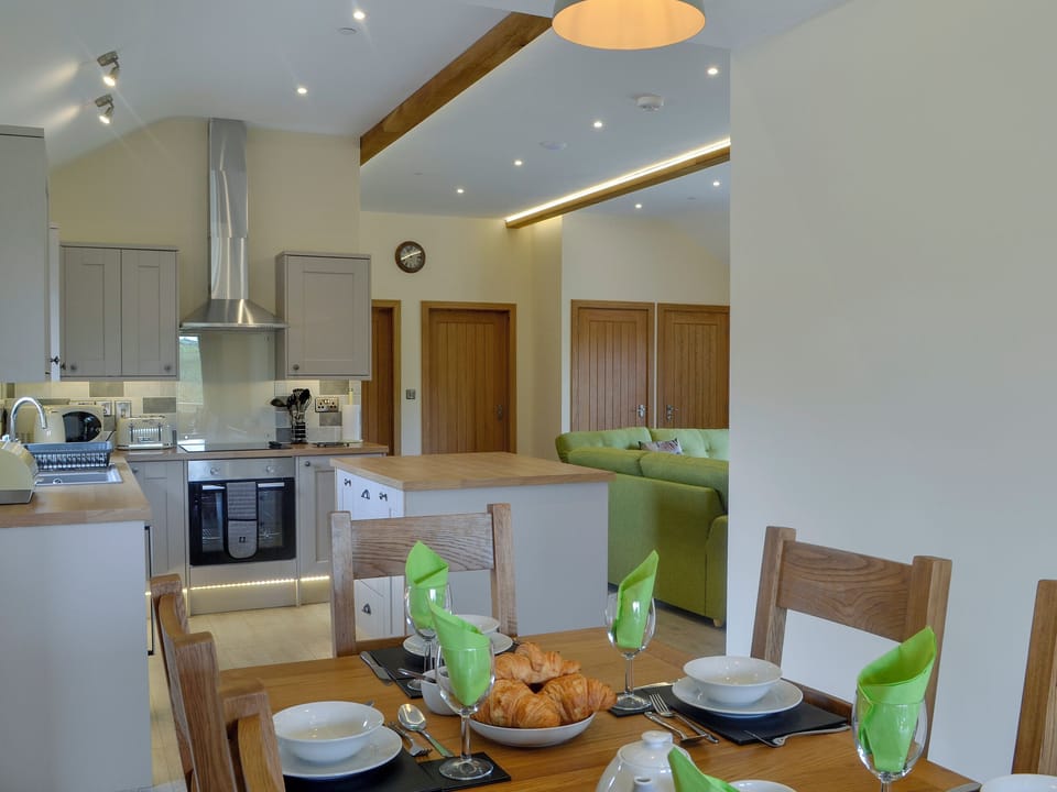 Tastefully modernised kitchen area | Woodland Lodge - Bryncoch Holidays, Hundred House, near Builth Wells