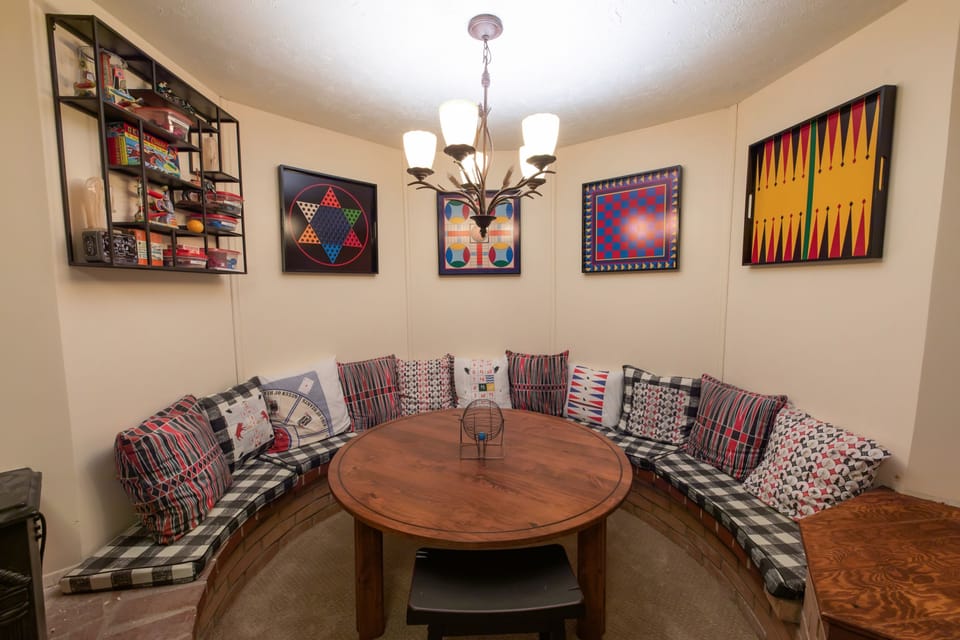 A game nook located in the 2nd bedroom is stocked with family favorites.