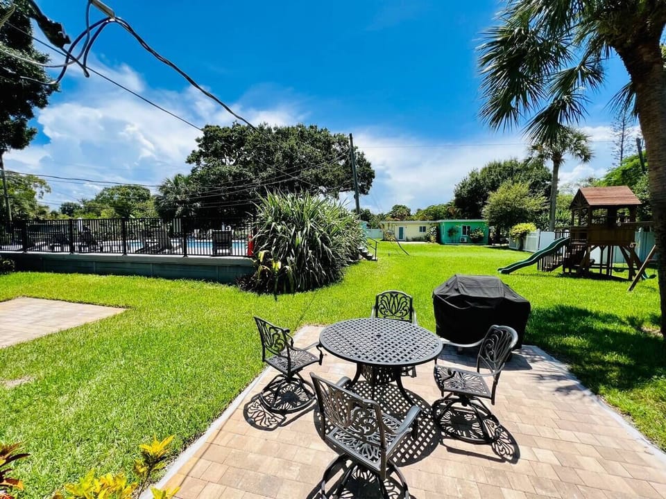 This patio is for your exclusive use.  Guests in other units have their own patios.