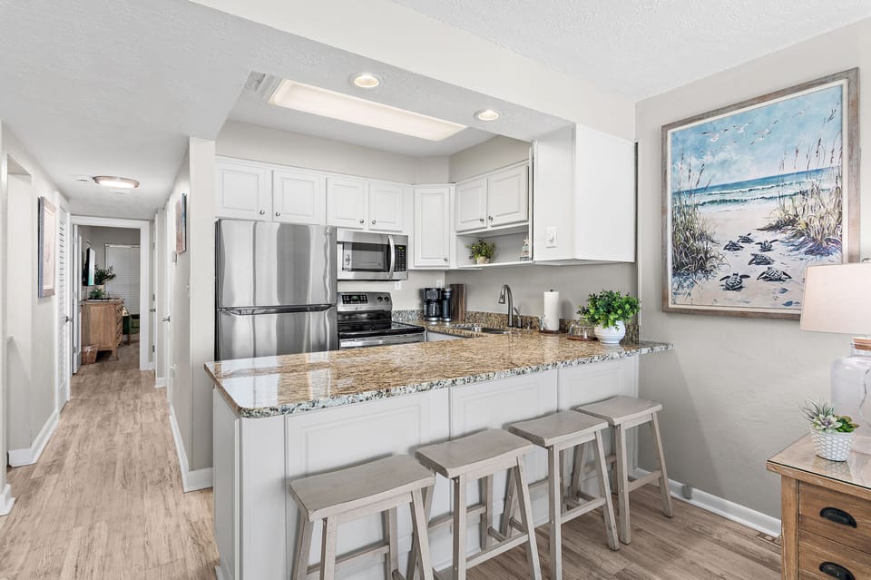 Kitchen and Bar Area