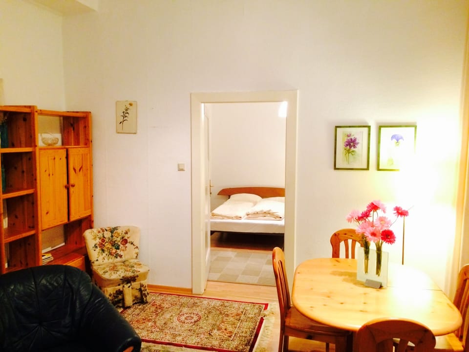Apartment, 2 Bedrooms, Kitchen | Living room | Flat-screen TV