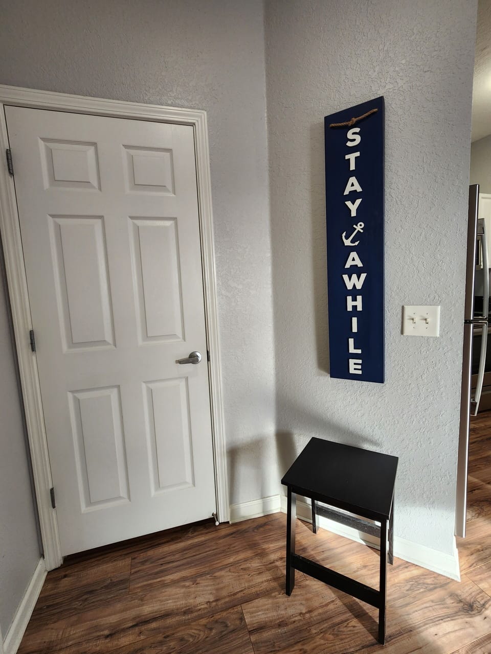 Spacious coat closet. Also houses games, extra chairs, and 2 sets of golf clubs.