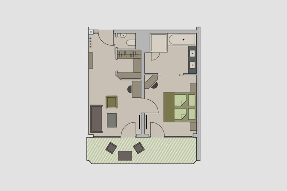 Design Apartment, 1 Bedroom, Mountain View | Floor plan