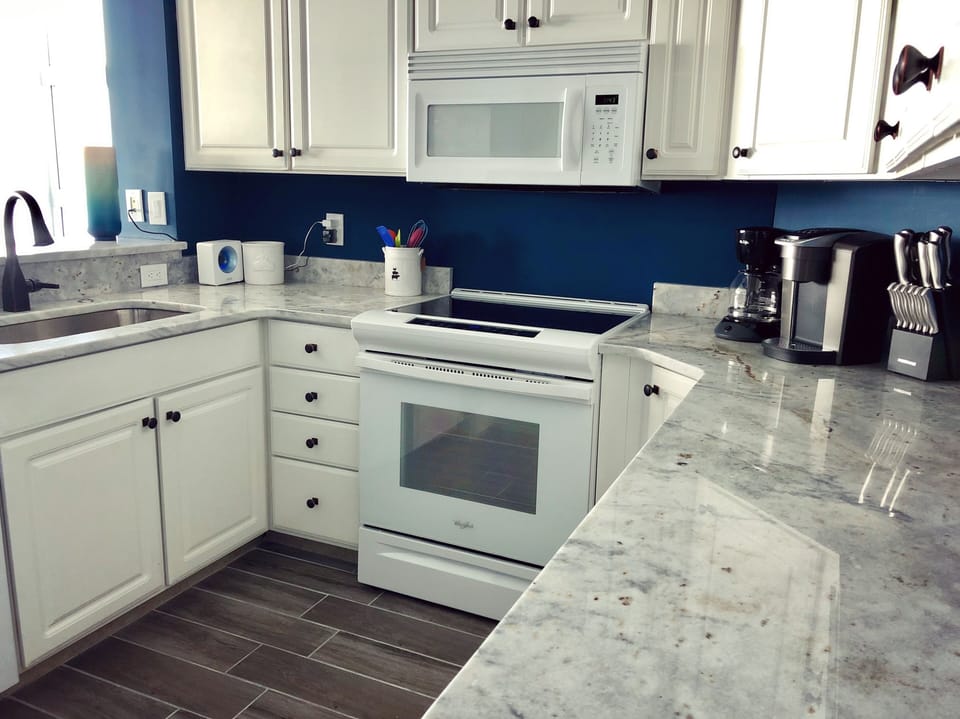 Large work surfaces in the kitchen.
