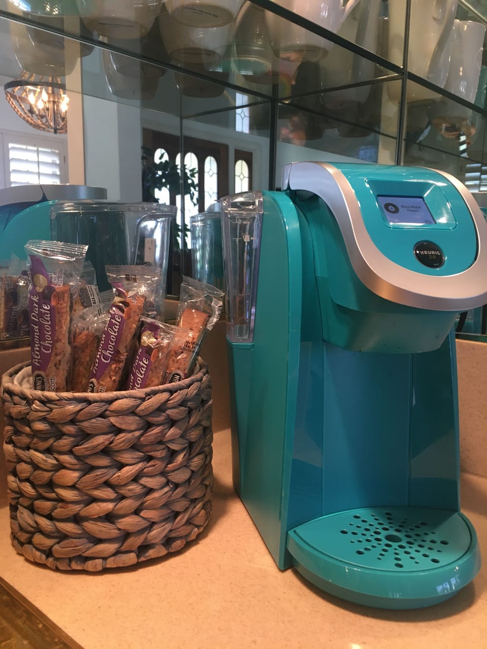 Coffee bar complete with biscottis!