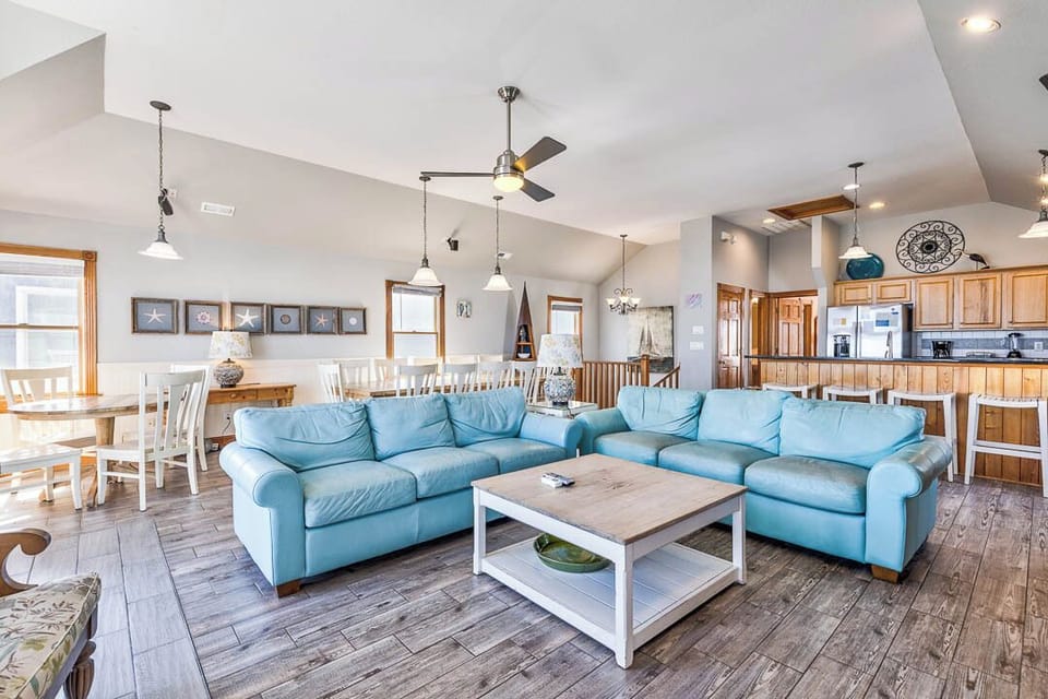 Top-Level Living Room with Deck Access