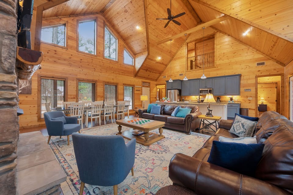 Rustic luxury meets comfort in this beautiful lodge-style retreat