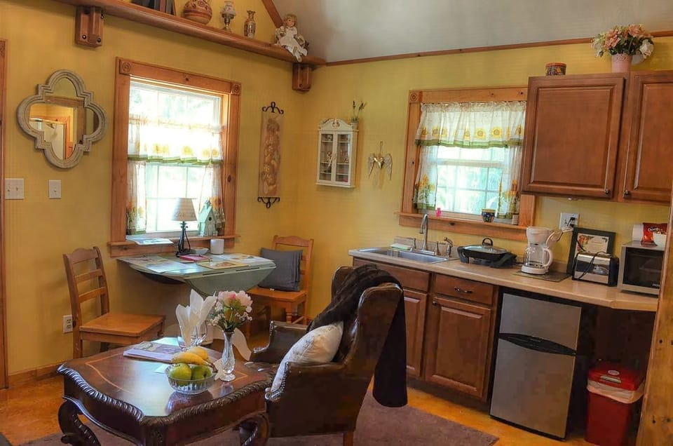 Rapunzel Cottage | Private kitchen | Full-size fridge, freezer