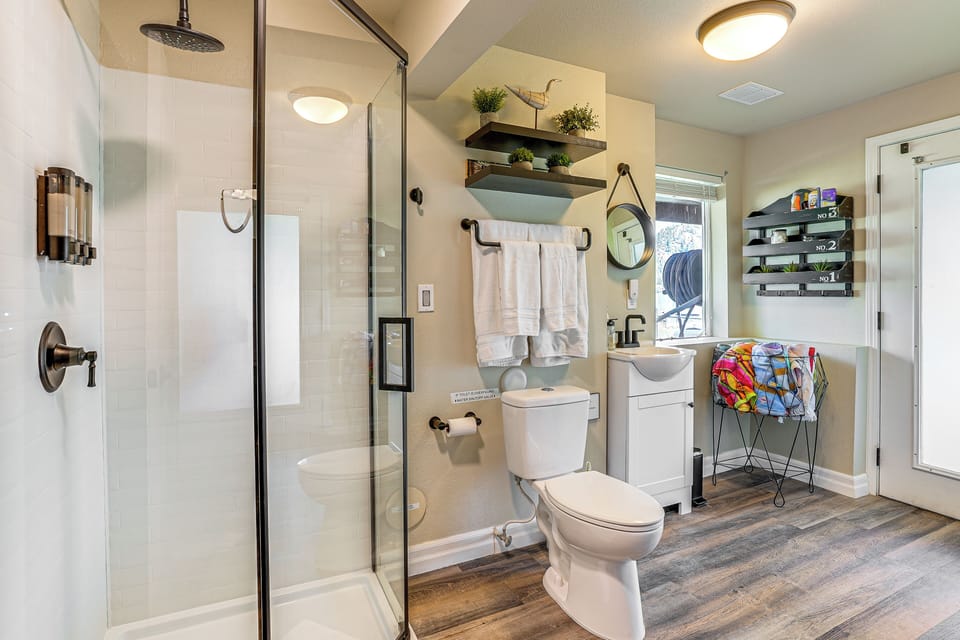 Bathroom | In-Unit Laundry Machines | Lower Level