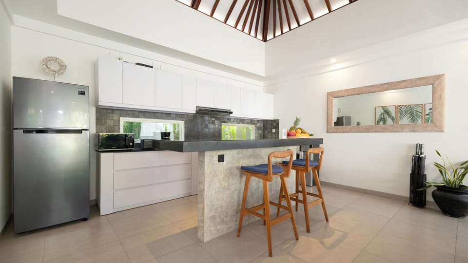 Exclusive Villa, 3 Bedrooms | Private kitchen | Coffee/tea maker, full-size fridge, microwave, stovetop