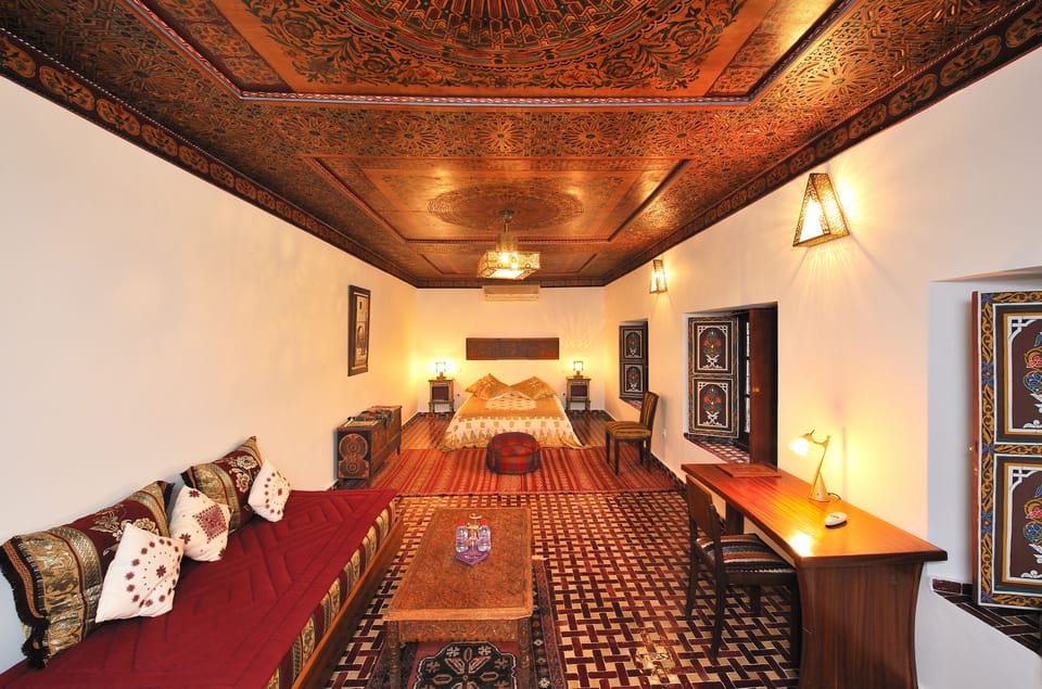 Double Room (Zineb) | Egyptian cotton sheets, premium bedding, memory foam beds, in-room safe
