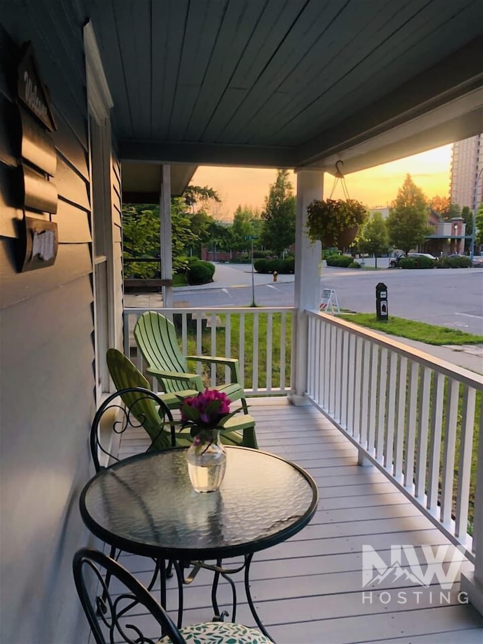 Front porch with downtown views.