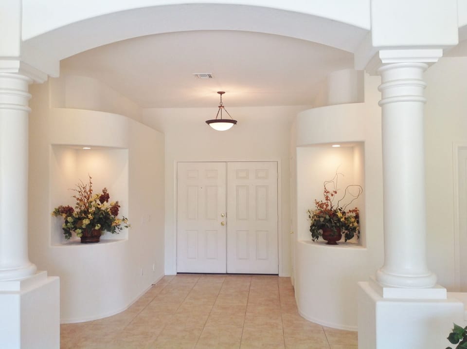 Dramatic entry with accent lighting!
