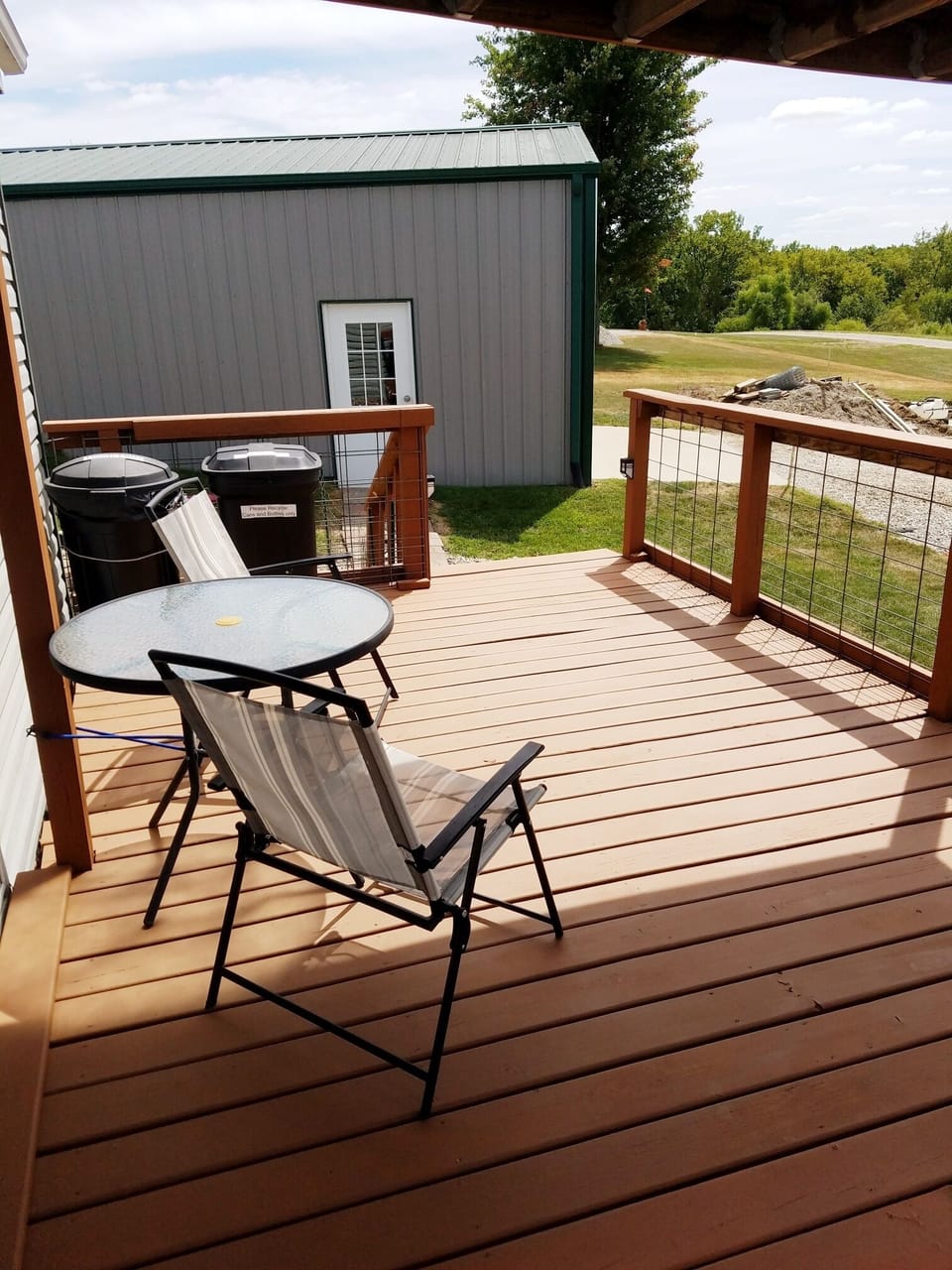 Enjoy sitting on the front deck.