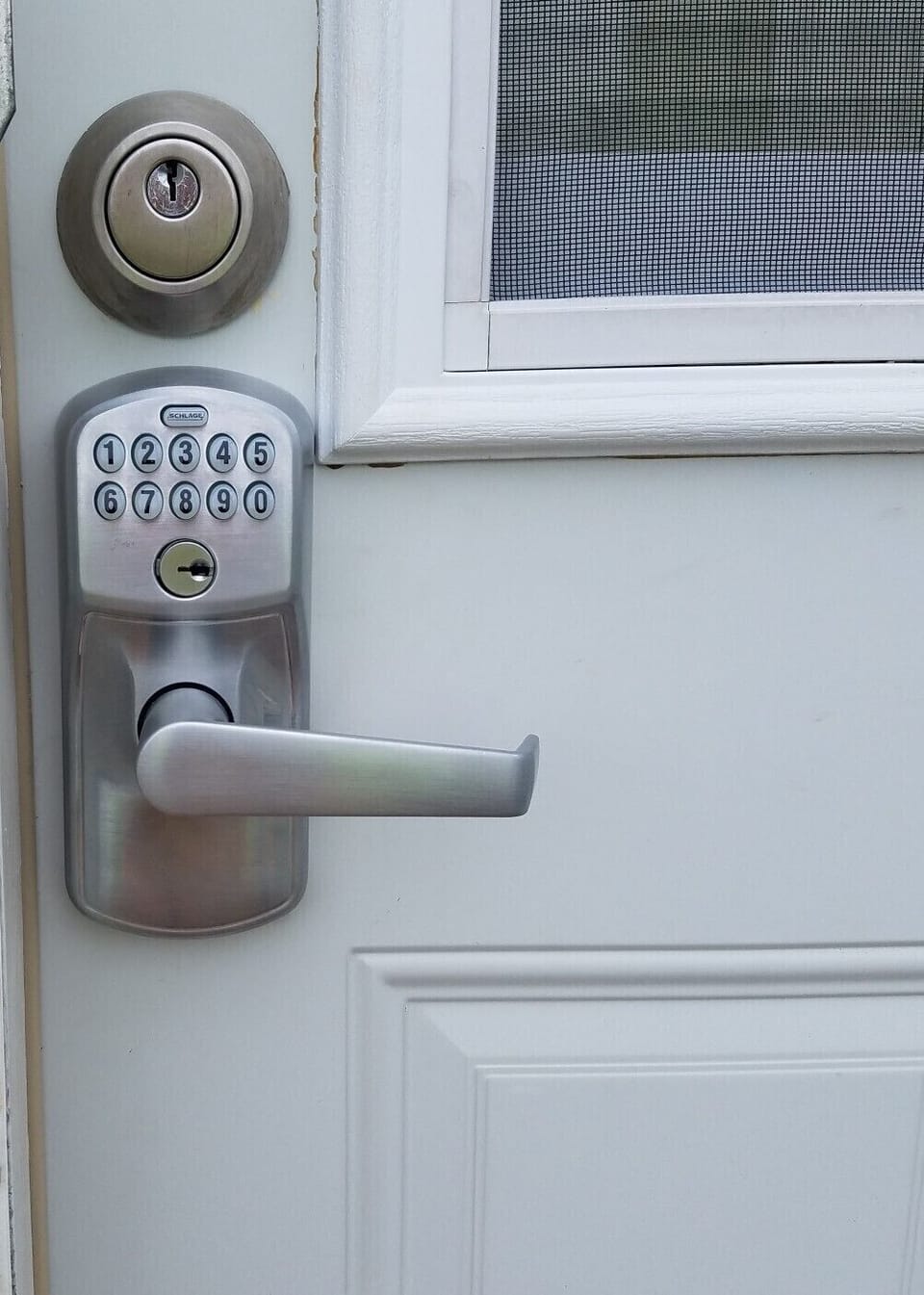 Keypad entry on the back door