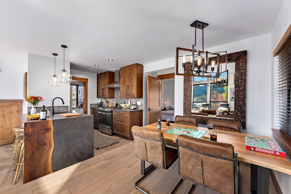 kitchen and dining area
