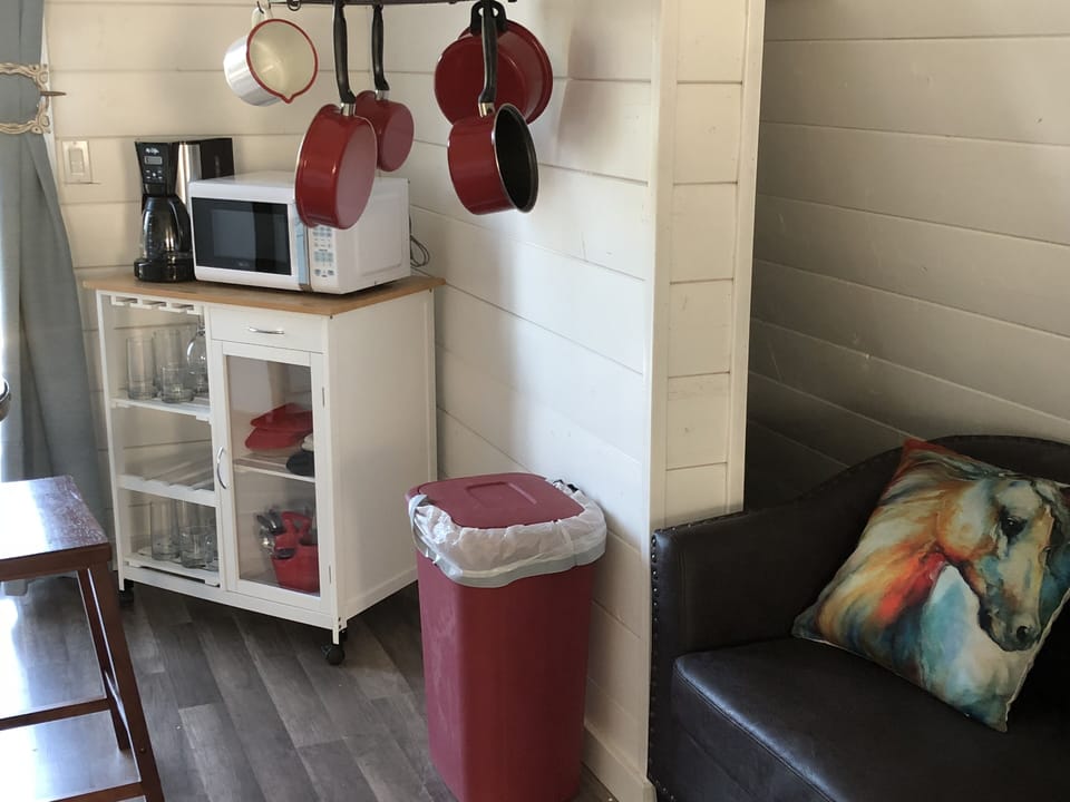 Kitchen with loveseat in nook