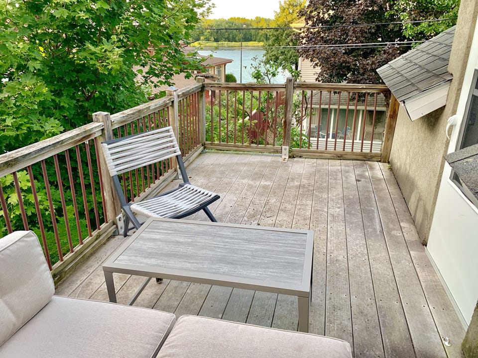 Relax on the back porch and enjoy a sip your favorite morning drink!