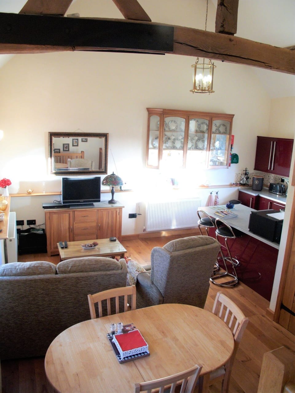 Dining for 4 in open plan living area