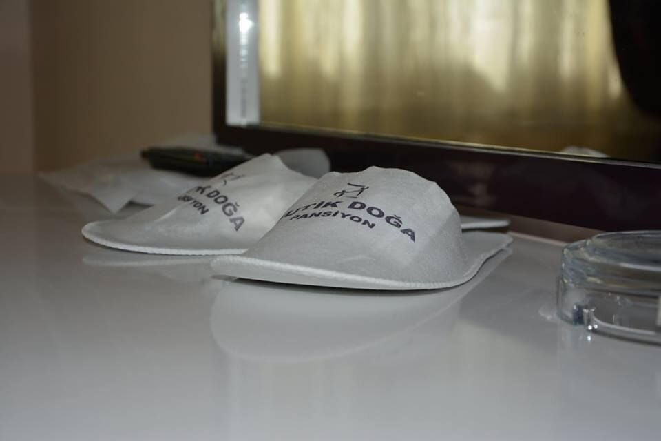 Shower, free toiletries, hair dryer, slippers
