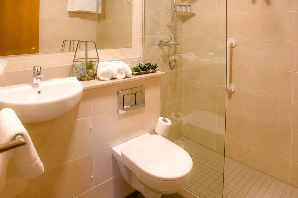 Free toiletries, hair dryer, towels, soap