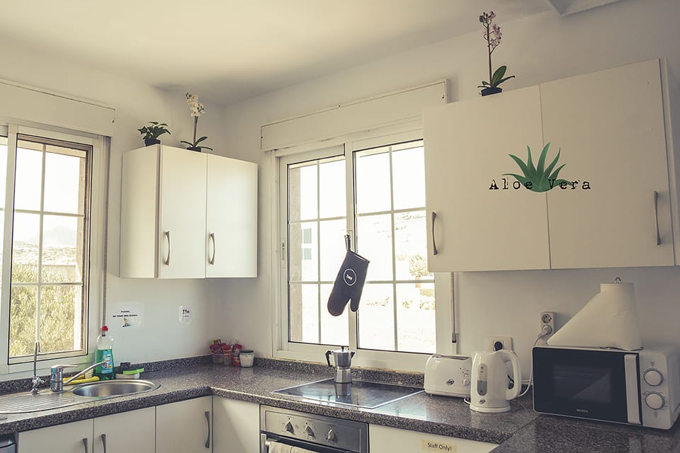 Full-size fridge, microwave, oven, stovetop