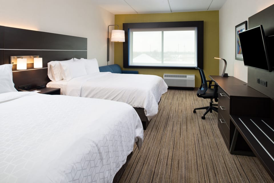 Suite, 2 Queen Beds, Mobility Accessible (Communications) | In-room safe, desk, blackout drapes, cribs/infant beds