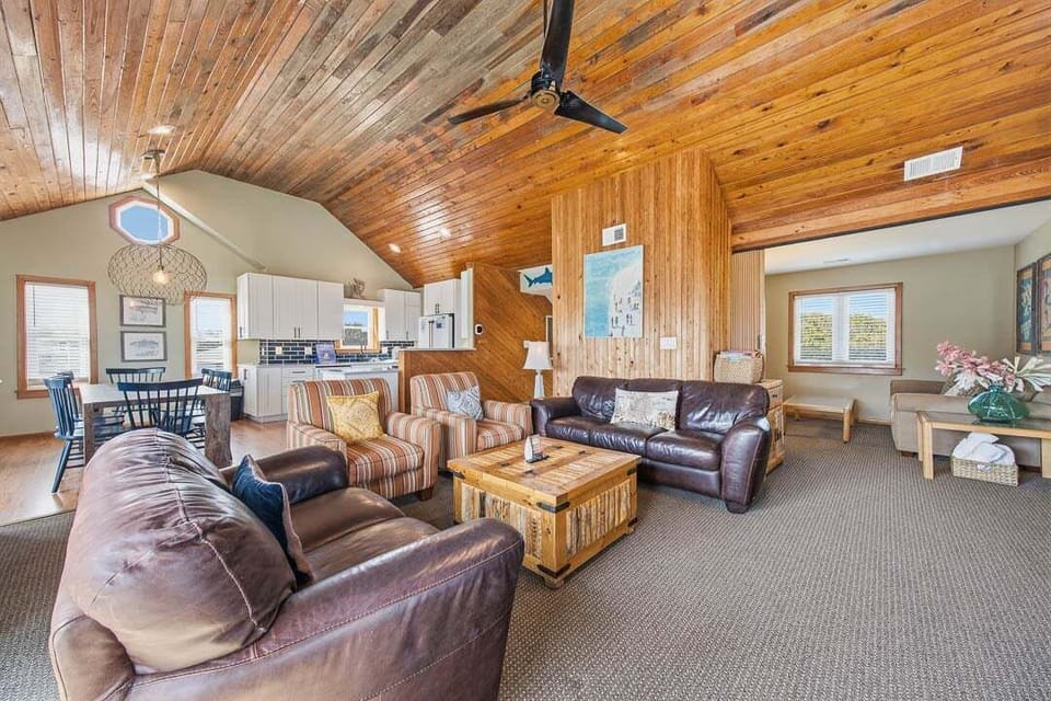 Top-Level Living Room with Deck Access
