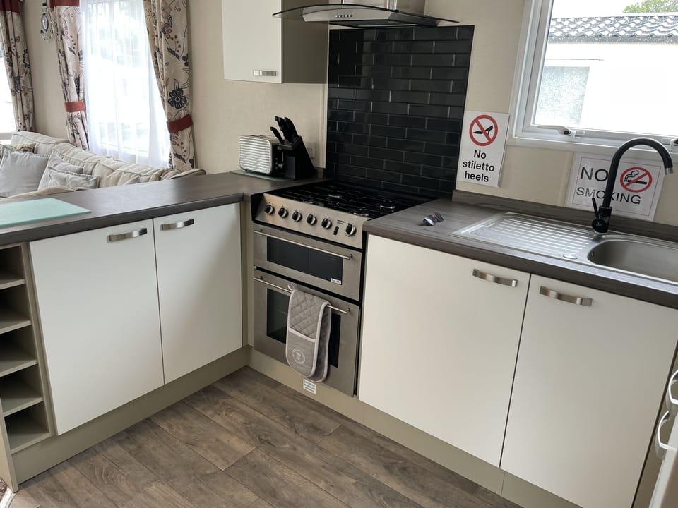 Cooker in kitchen area