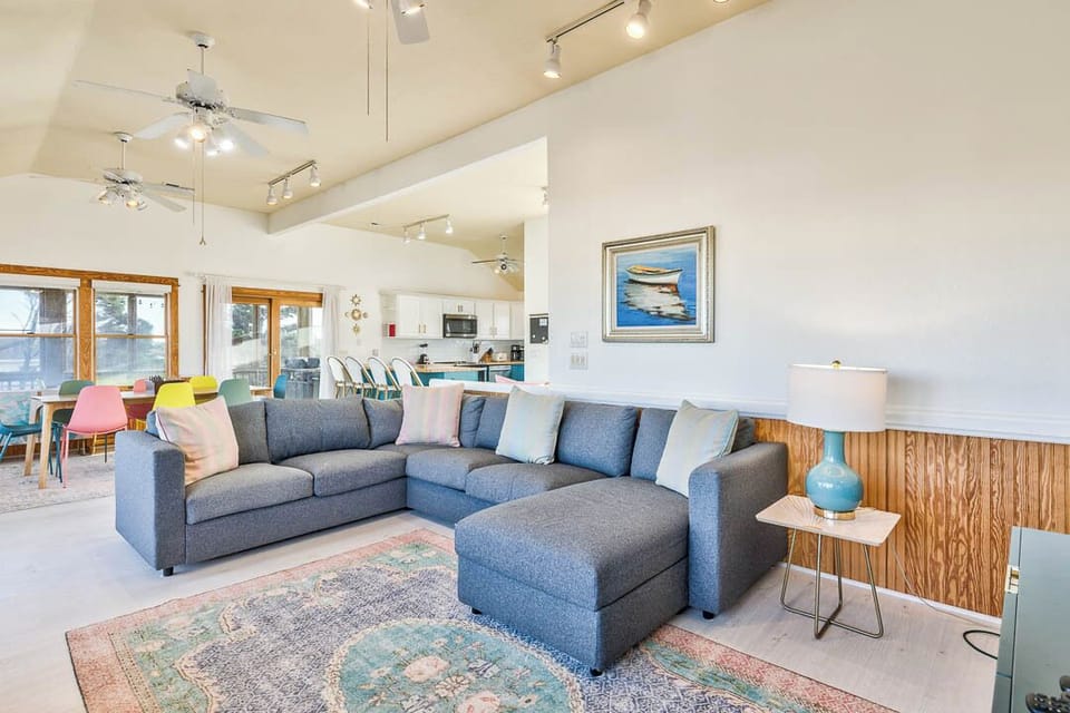 Top-Level Living Room with Deck Access