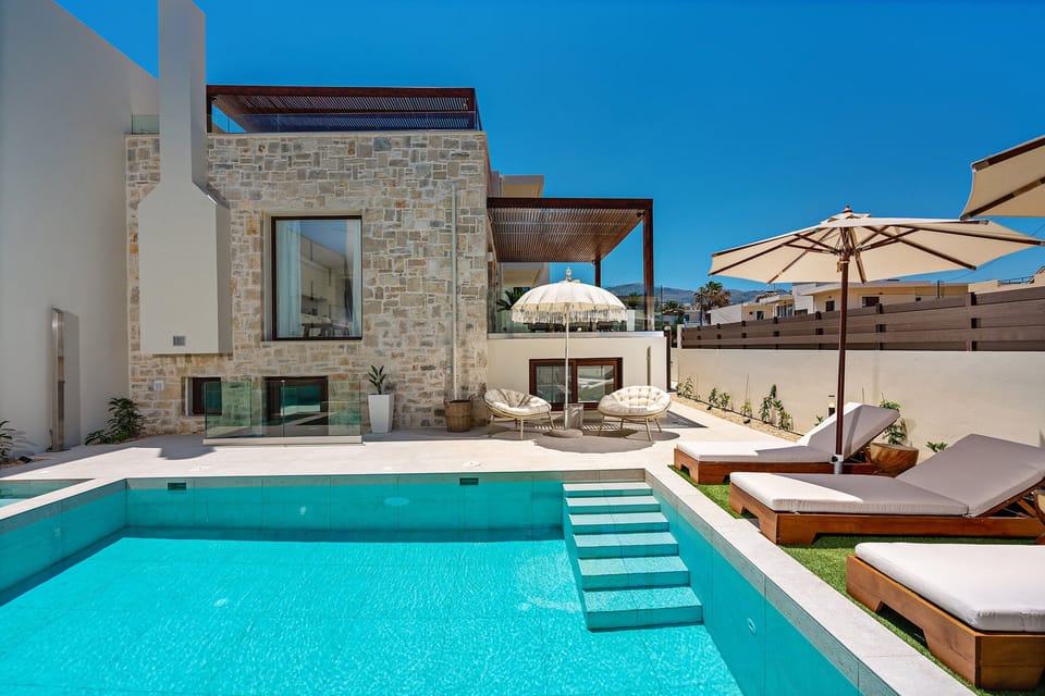 Comfortable sun beds, a day bed and umbrellas are available by the pool!