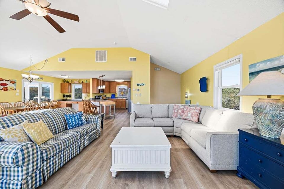 Top-Level Living Room with Deck Access