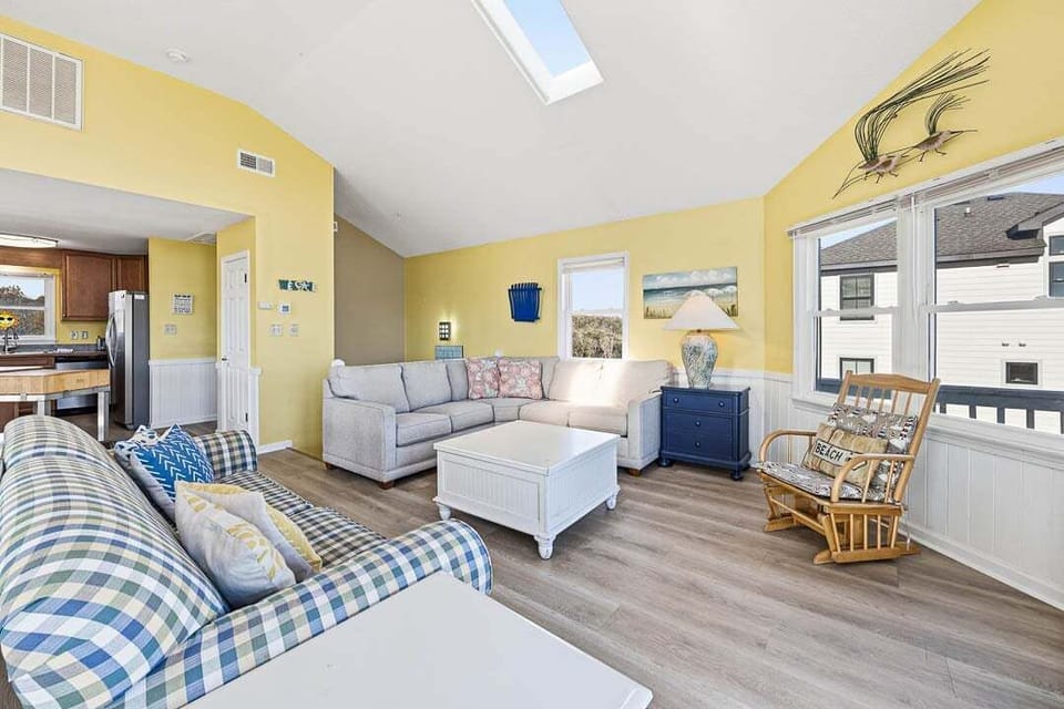 Top-Level Living Room with Deck Access