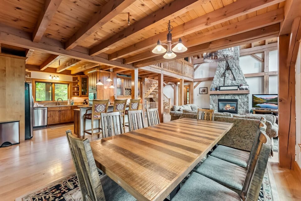 Dining Table seats 8 people + 3 at the bar