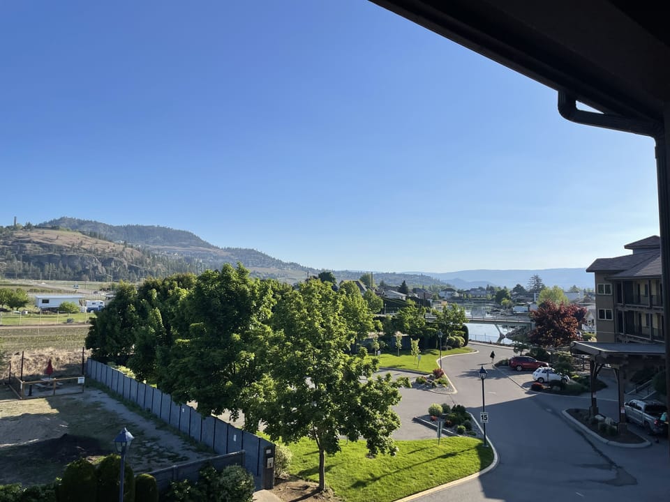 View from second bedroom julliet balcony looking on to wineries
