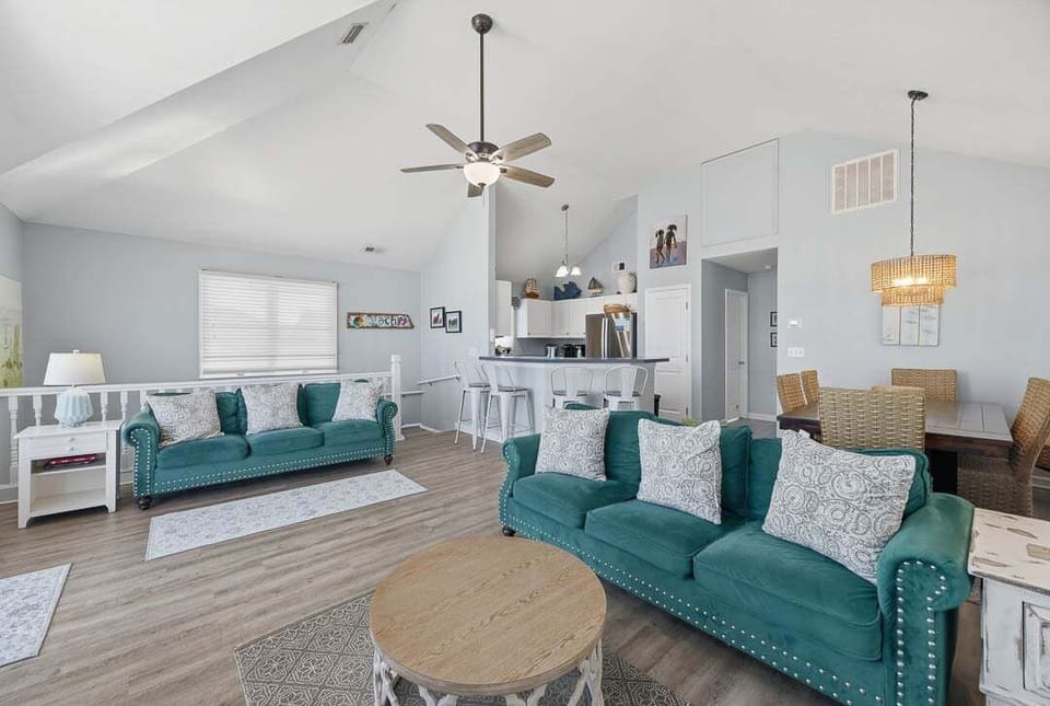 Top-Level Living Room with Deck Access