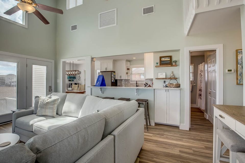 Ground-Level Living Room with Deck Access