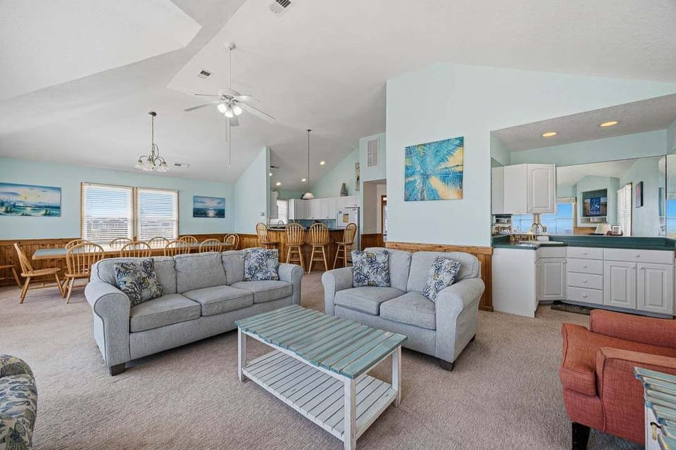 Top-Level Living Room with Deck Access