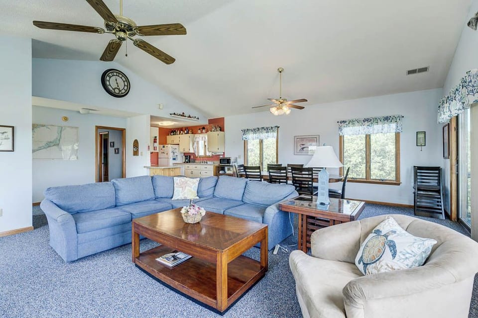 Top-Level Living Room with Deck Access