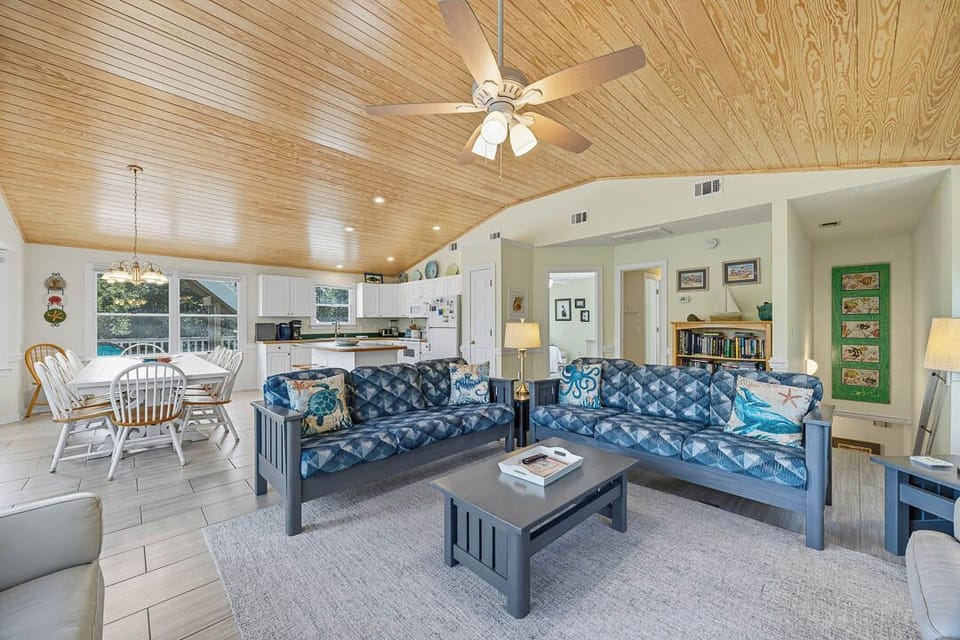 Top-Level Living Room with Deck Access