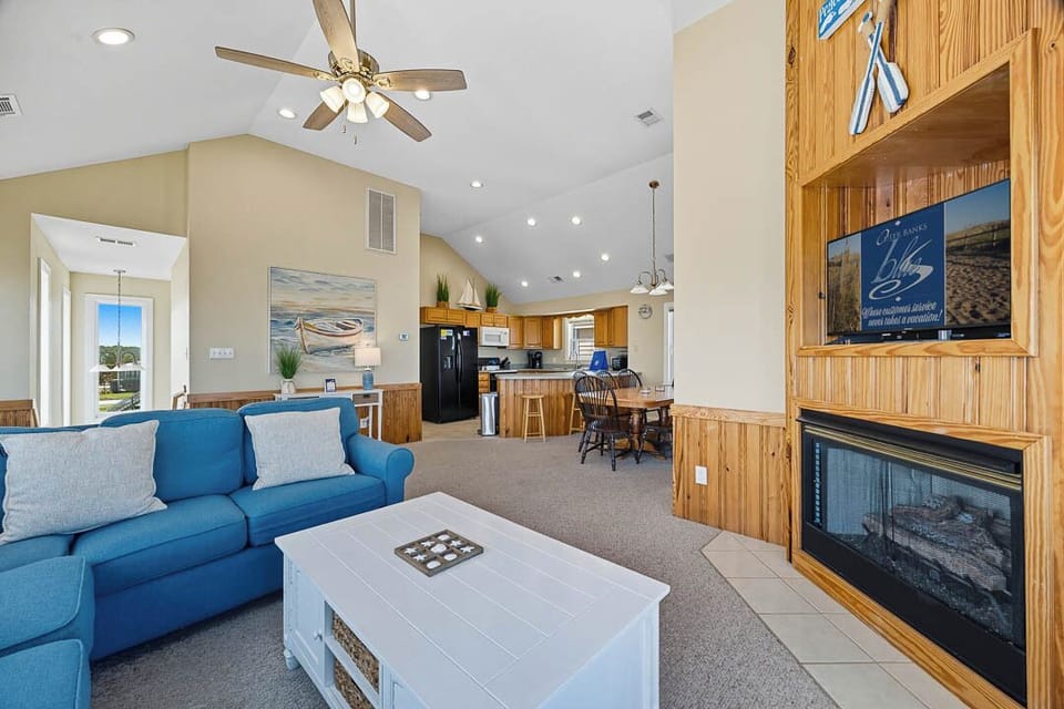 Top-Level Living Room with Deck Access