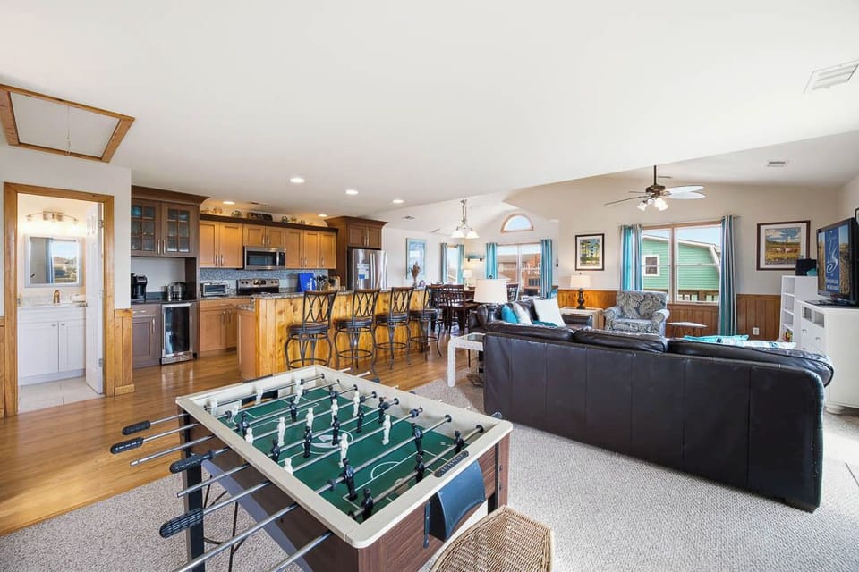 Top-Level Living Room with Foosball Table
