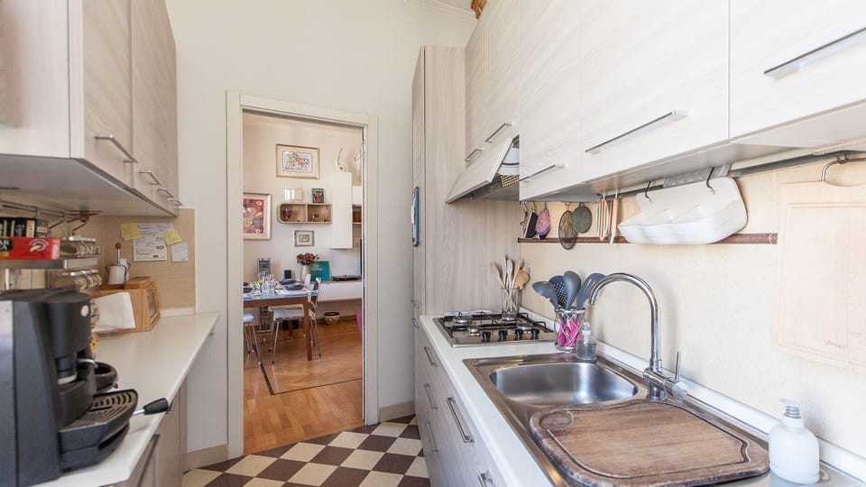 Apartment | Private kitchen | Fridge, microwave, stovetop, dishwasher