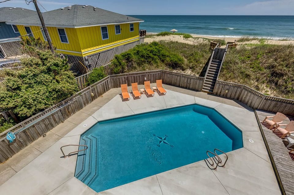 View of Private Pool Area from Top-Level Deck