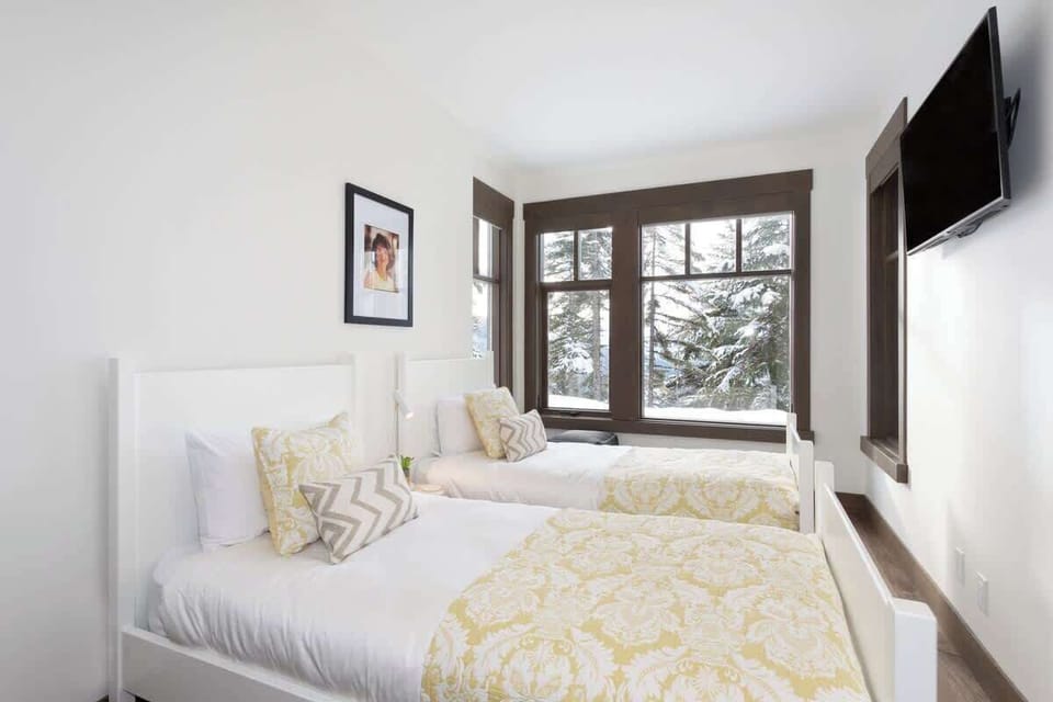 - Bedroom 4 – twin room with bright windows and crisp clean bedding throughout 
- Warm accents and simple décor create a relaxed comfortable setting 
- Great layout for friends or kids needing a shared peaceful room  