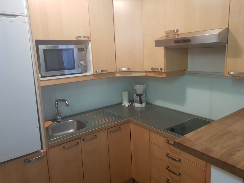 Apartment | Private kitchen | Fridge, microwave, stovetop, coffee/tea maker