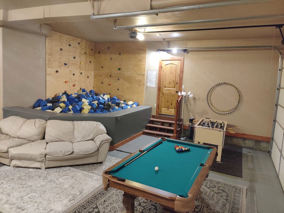 Game Room with Foam Pit