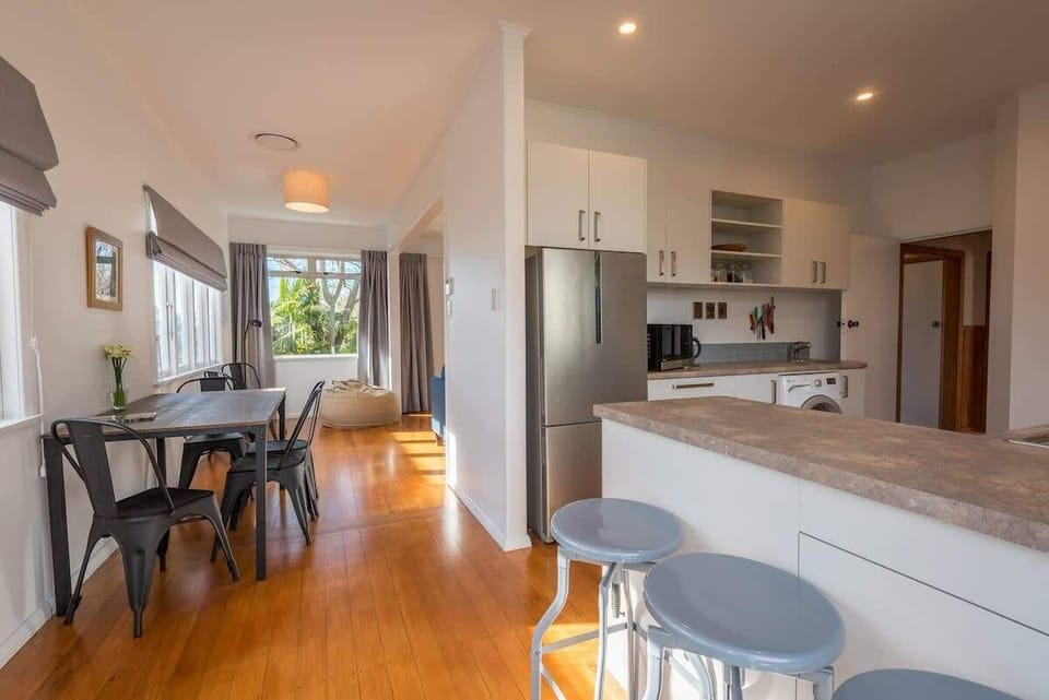 Kitchen with bar stools