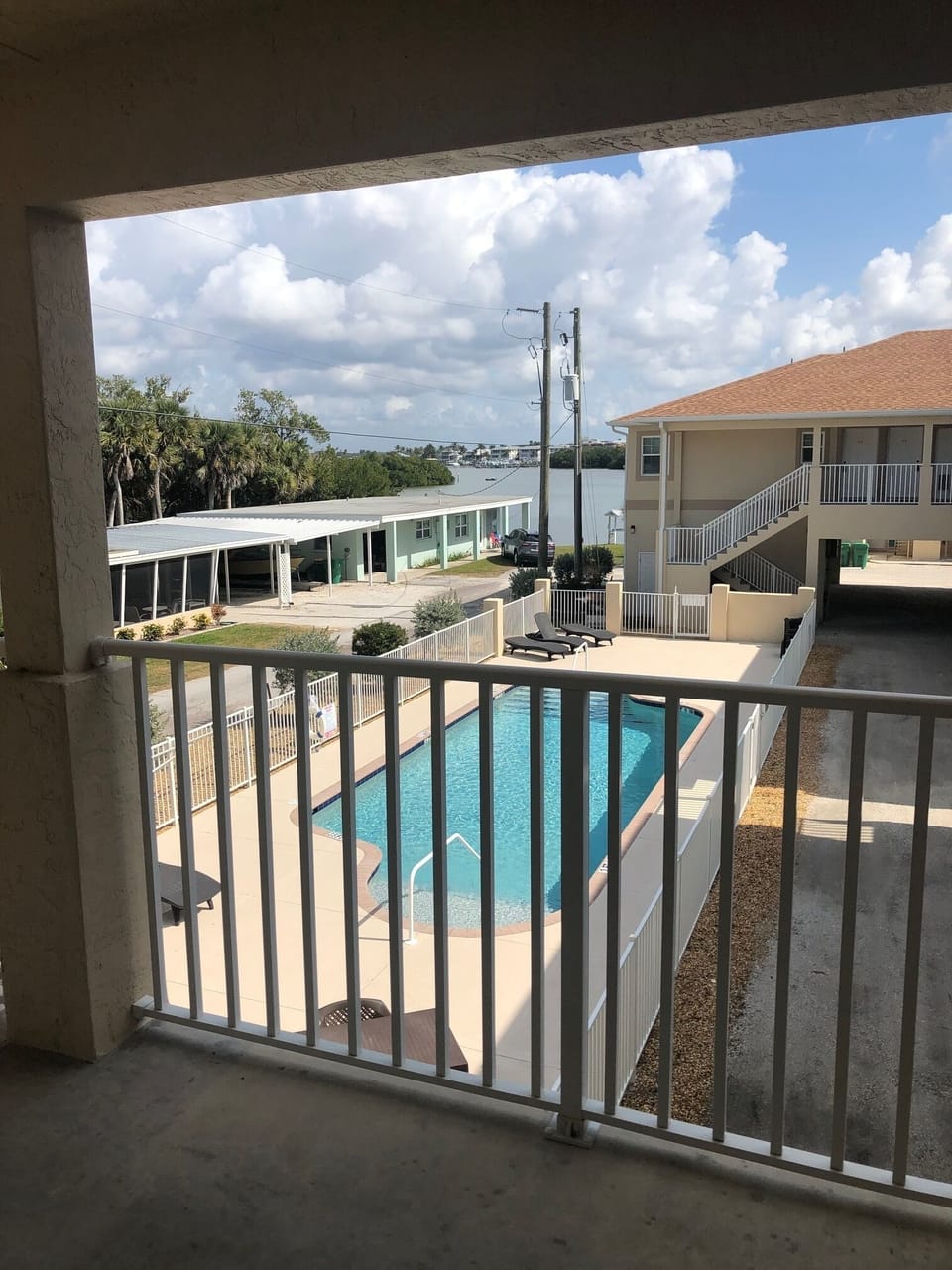 Pool only steps from front door